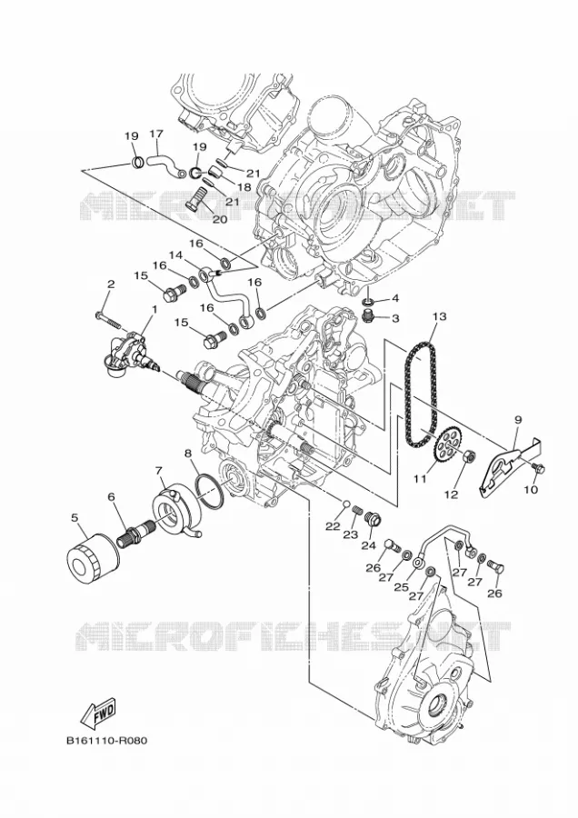 POMPE A HUILE Yamaha QUAD 700 2018 KODIAK  YFM700FWB