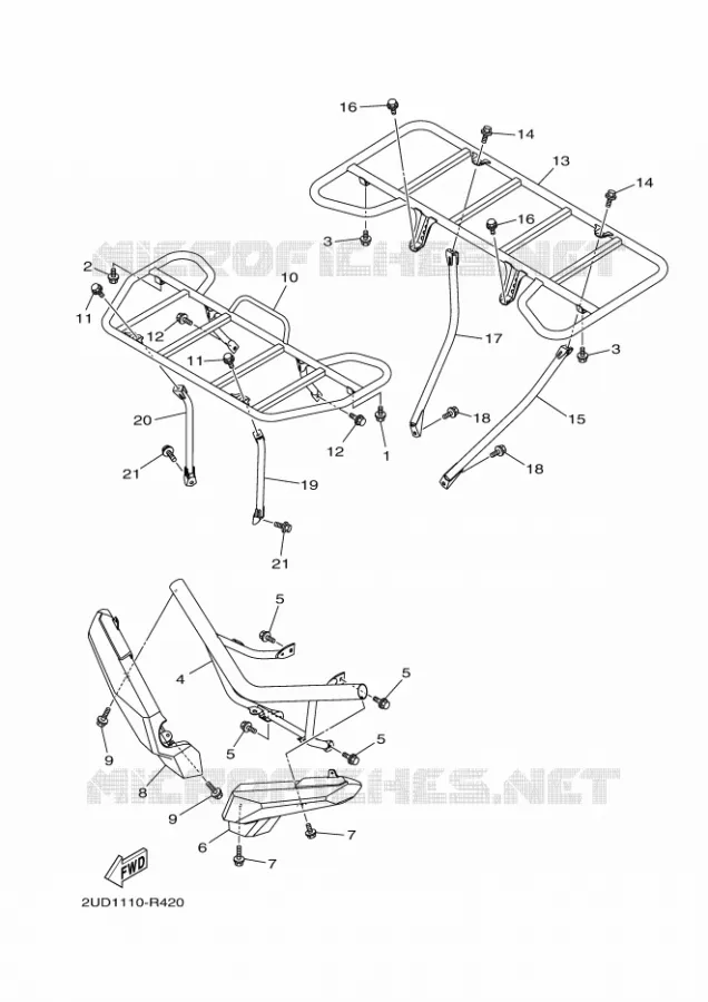 PARE CHOCS Yamaha QUAD 700 2018 GRIZZLY  YFM700FWAD