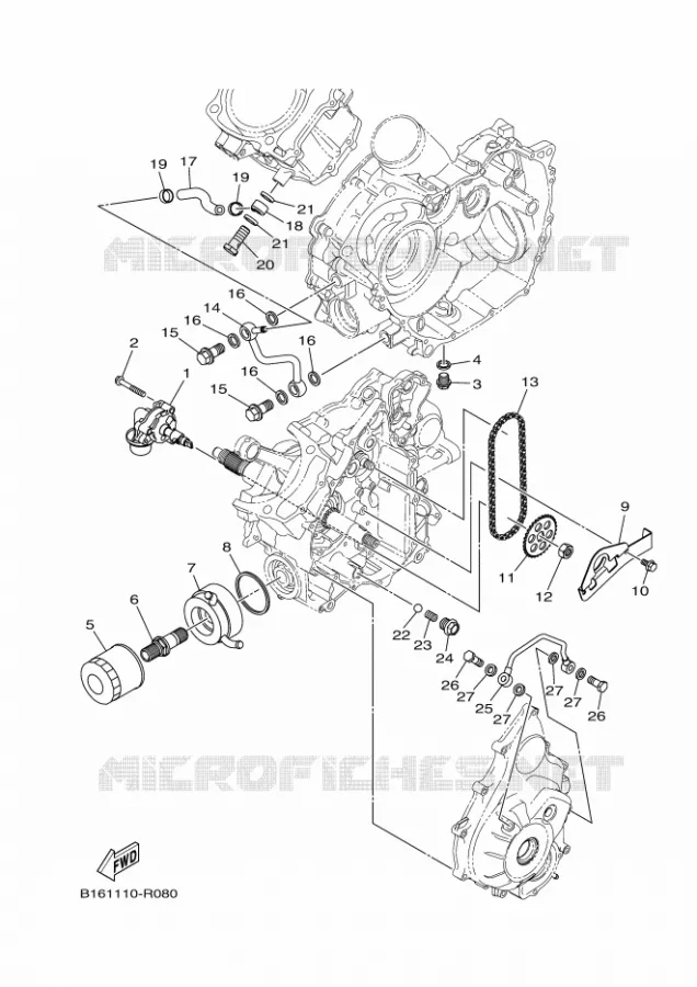 POMPE A HUILE Yamaha QUAD 700 2018 GRIZZLY  YFM700FWAD