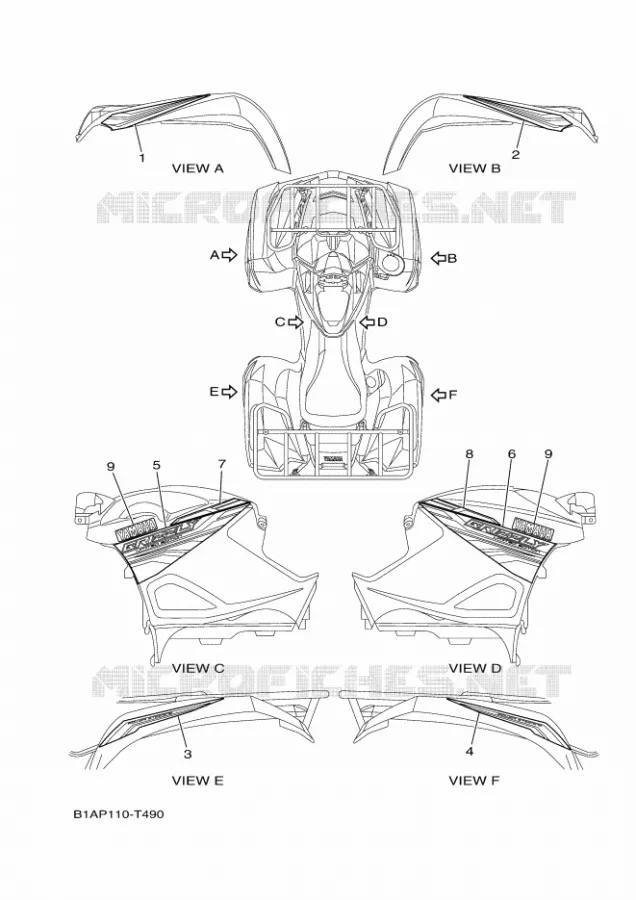 EMBLEME Yamaha QUAD 700 2018 GRIZZLY  YFM700FWAD