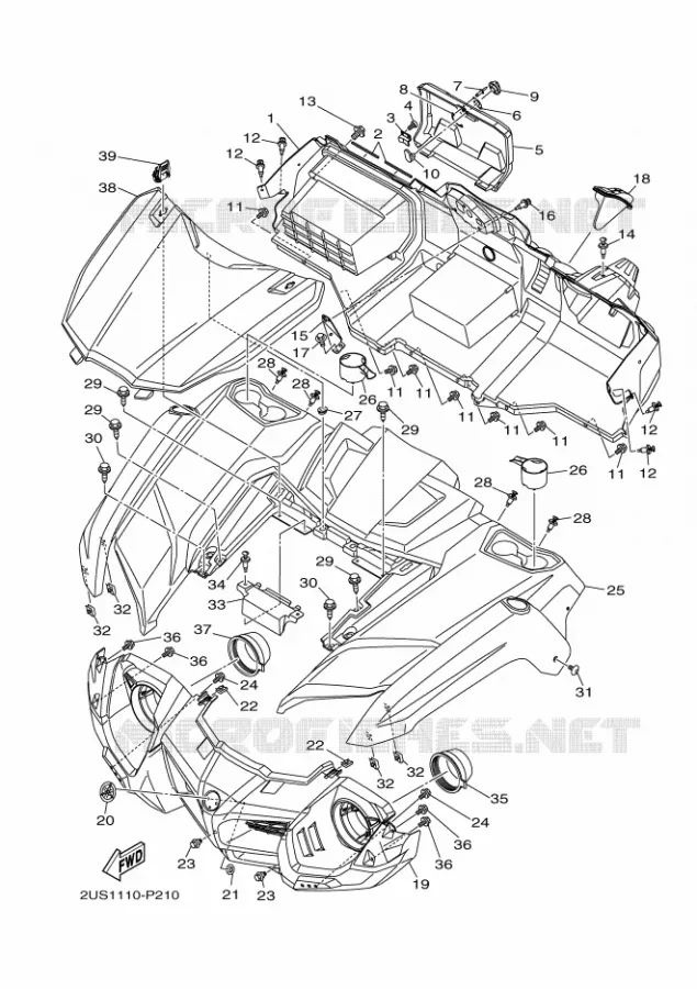 GARDE BOUE AVANT Yamaha SIDE BY SIDE 700 2016 VIKING  YXM700EYXM70VPXGVIKING