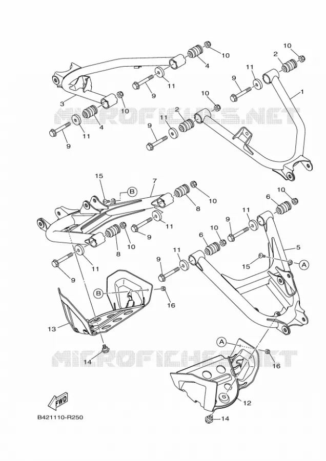 BRAS ARRIERE Yamaha SIDE BY SIDE 700 2016 VIKING  YXM700EYXM70VPXGVIKING