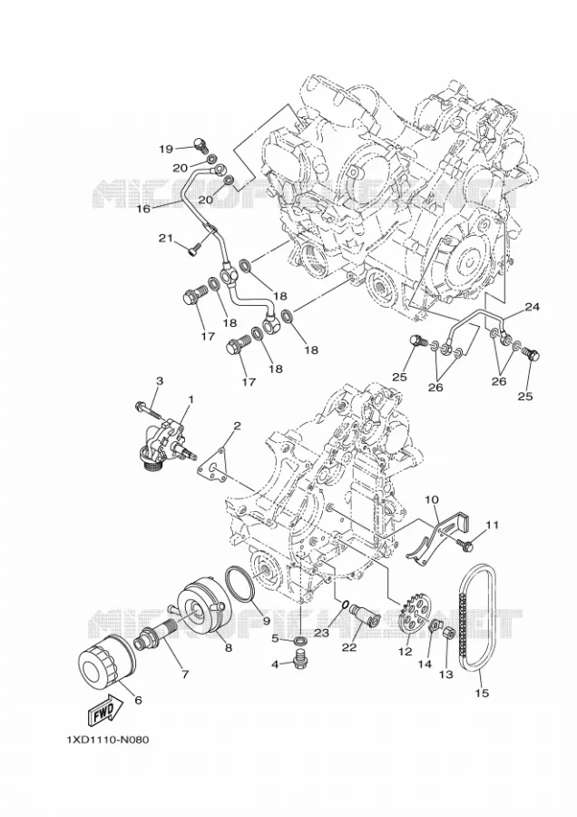 POMPE A HUILE Yamaha SIDE BY SIDE 700 2016 VIKING  YXM700EYXM70VPXGVIKING