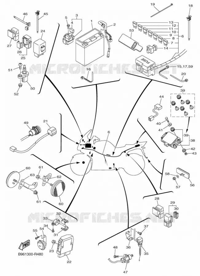 PARTIE ELECTRIQUE 2 Yamaha MOTO 1300 2016 FJR  FJR1300-AE