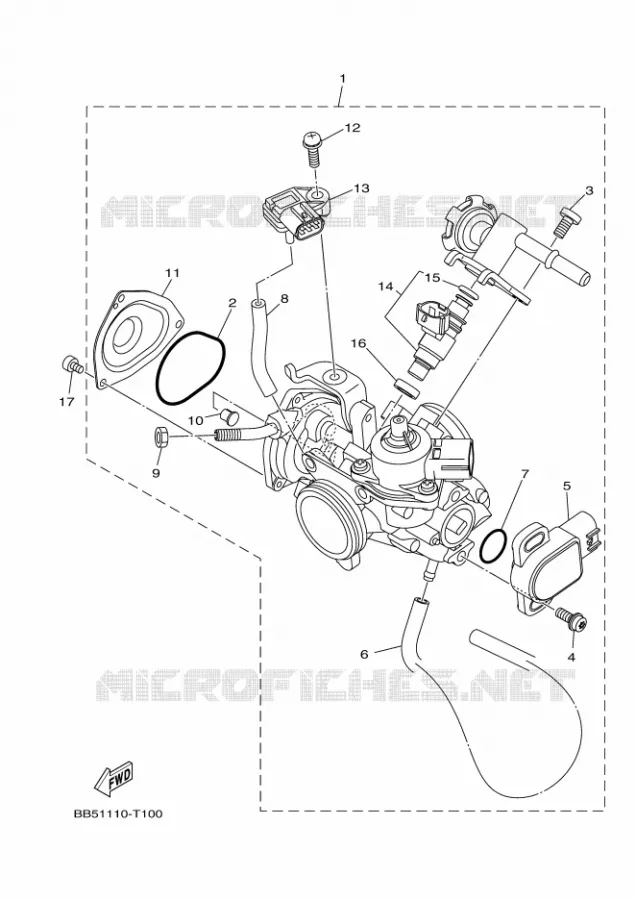 BOITIER PAPILLON INJECTION Yamaha QUAD 450 2018 KODIAK  YFM450FWA