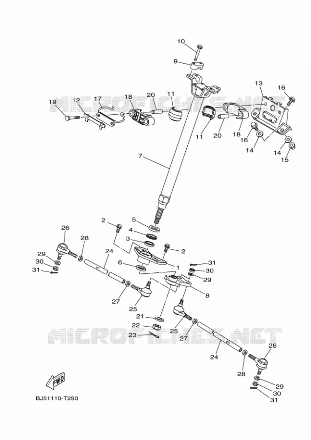 DIRECTION Yamaha QUAD 450 2018 KODIAK  YFM450FWA
