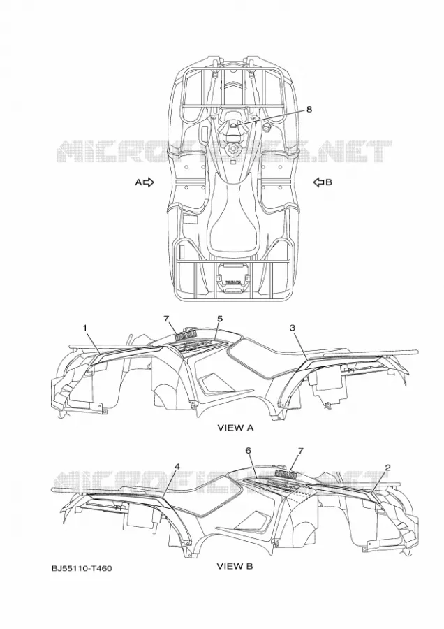 EMBLEME Yamaha QUAD 450 2018 KODIAK  YFM450FWA