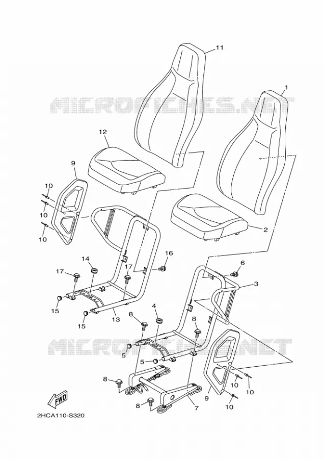 SELLE Yamaha SIDE BY SIDE 1000 2017 YXZ  YXZ1000E