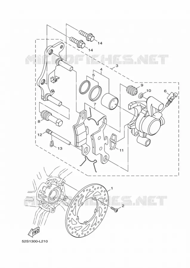 ETRIER DE FREIN AVANT Yamaha SCOOTER 125 2017 XENTER  HW125