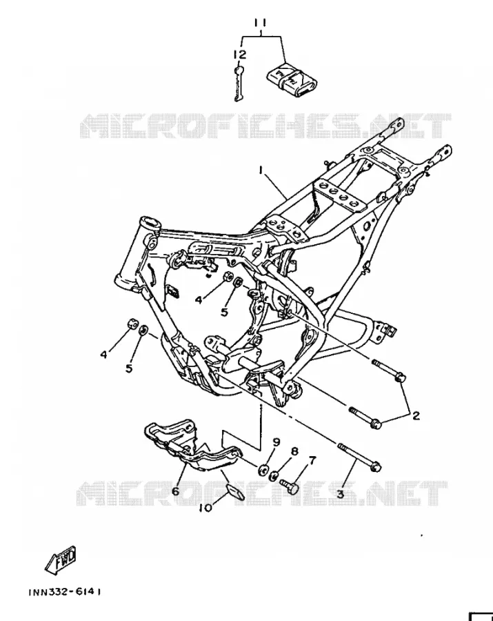 CADRE Yamaha MOTO 50 1987 DT  DT50M