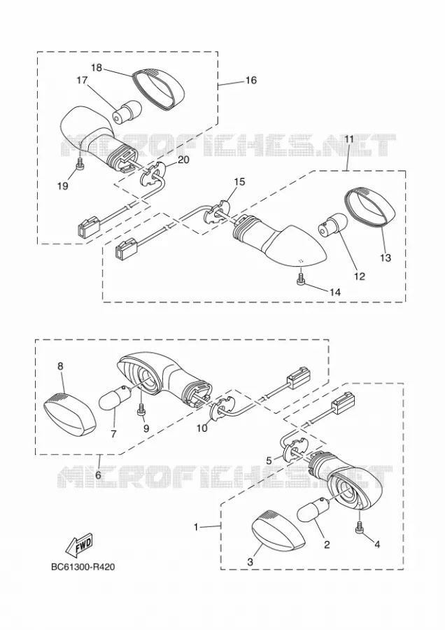 CLIGNOTANT Yamaha MOTO 700 2017 TRACER  MTT690P-AB