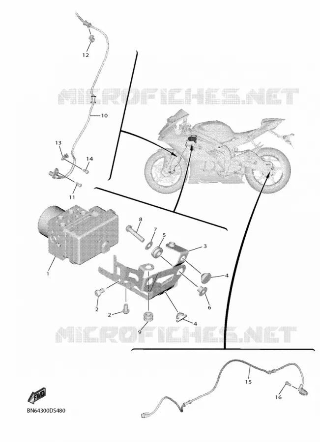 PARTIE ELECTRIQUE 3 Yamaha MOTO 600 2017 R6  YZF600