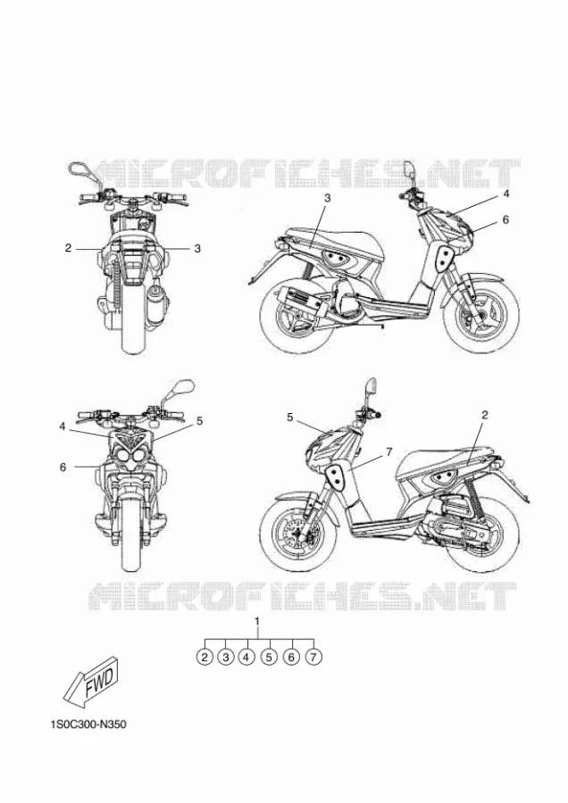 EMBLEME Yamaha SCOOTER 50 2014 SLIDER  EW50N