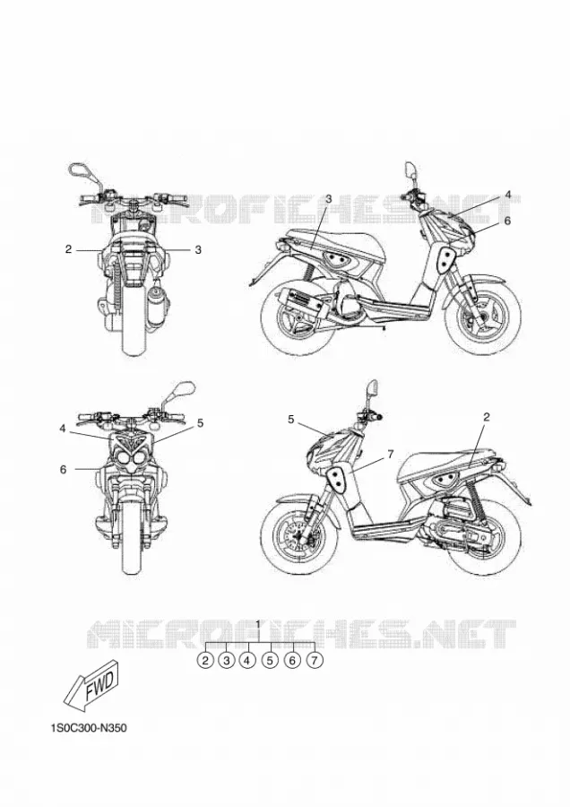 EMBLEME Yamaha SCOOTER 50 2014 SLIDER  EW50N