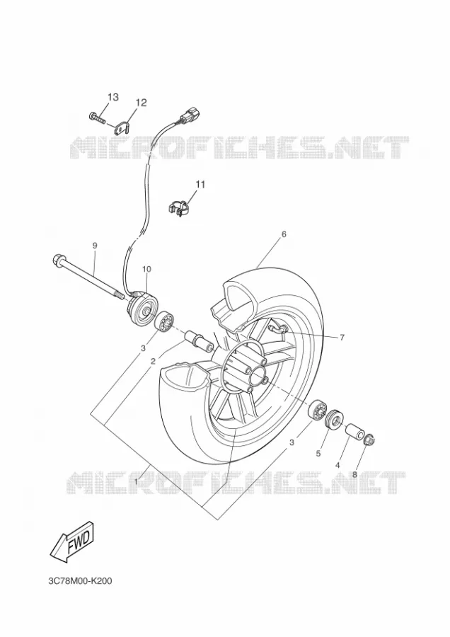 ROUE AVANT Yamaha SCOOTER 50 2014 SLIDER  EW50N