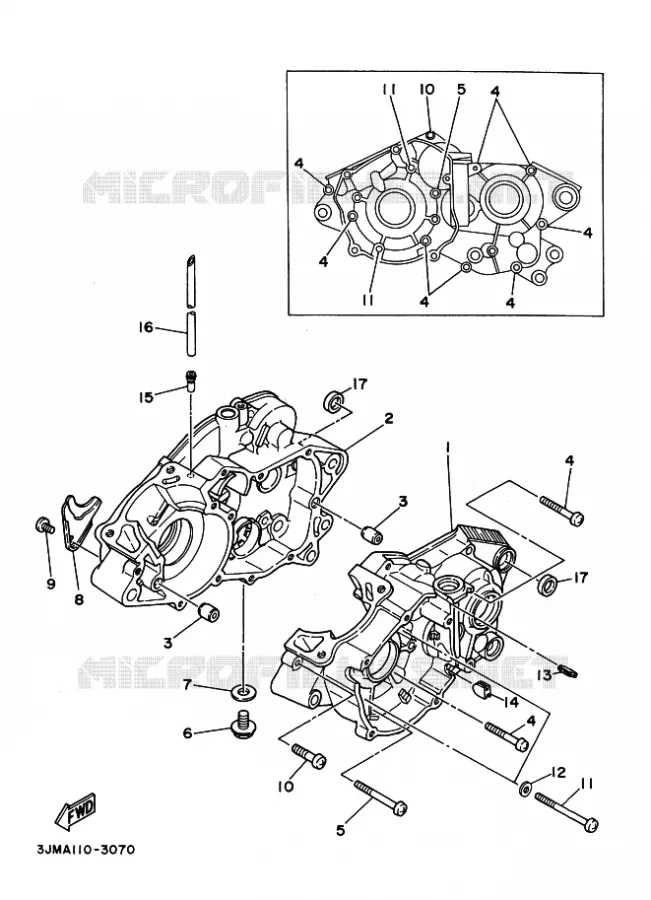 CARTER MOTEUR Yamaha QUAD 200 2002 BLASTER  YFS200