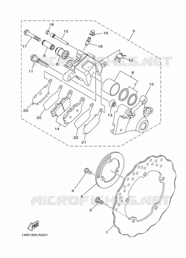 ETRIER DE FREIN ARRIERE Yamaha MOTO 700 2016 MT  MT07A