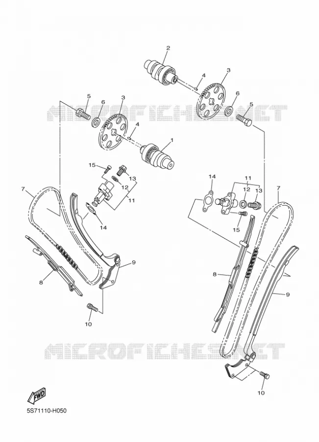 ARBRE A CAMES / CHAINE DE DISTRIBUTION Yamaha MOTO 950 2014 BOLT  XVS950CUXV950R