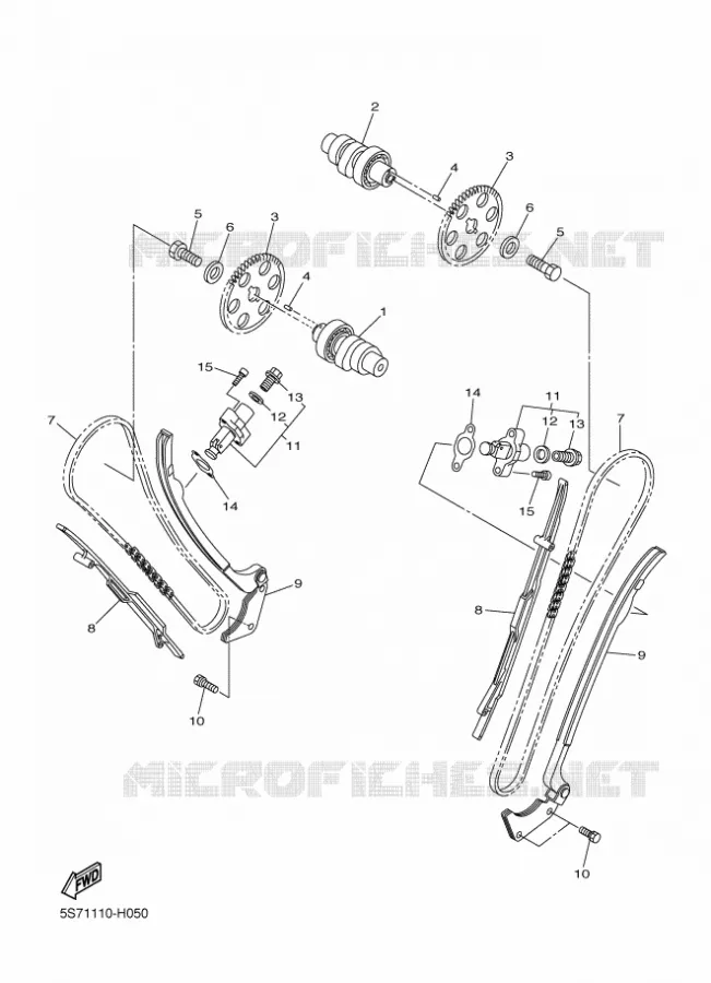 ARBRE A CAMES / CHAINE DE DISTRIBUTION Yamaha MOTO 950 2014 BOLT  XVS950CUXV950R
