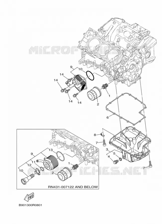 FILTRE A HUILE Yamaha MOTO 900 2016 XSR  MTM850