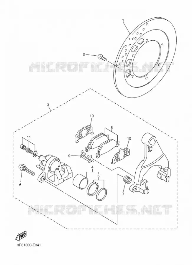 ETRIER DE FREIN ARRIERE Yamaha MOTO 1300 2016 FJR  FJR1300-AE