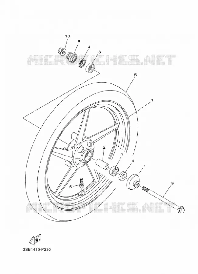 ROUE AVANT Yamaha MOTO 125 2017 YS  YS125-5C