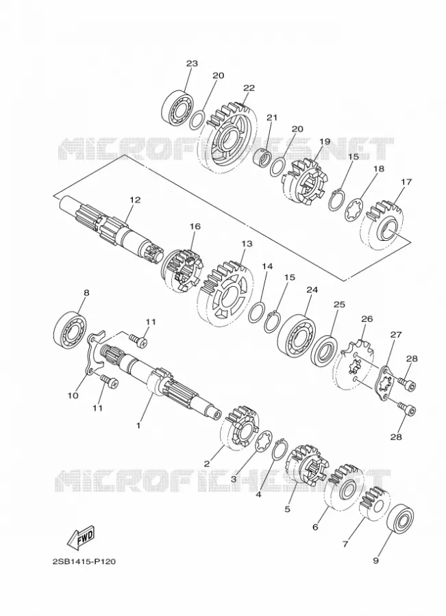 TRANSMISSION Yamaha MOTO 125 2017 YS  YS125-5C
