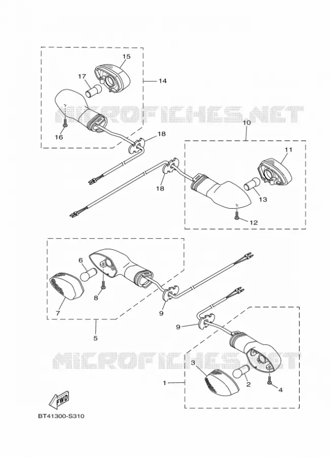 CLIGNOTANT Yamaha MOTO 125 2017 YS  YS125-5C