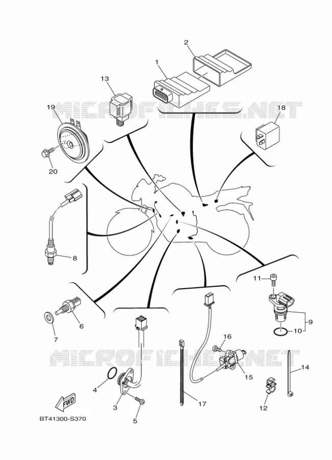 PARTIE ELECTRIQUE 2 Yamaha MOTO 125 2017 YS  YS125-5C