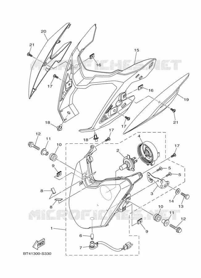 PHARE  Yamaha MOTO 125 2017 YS  YS125-5C