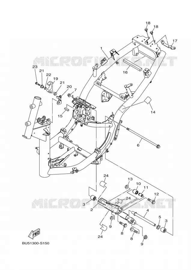 CADRE Yamaha SCOOTER 125 2017 TRICITY  MWS125-C