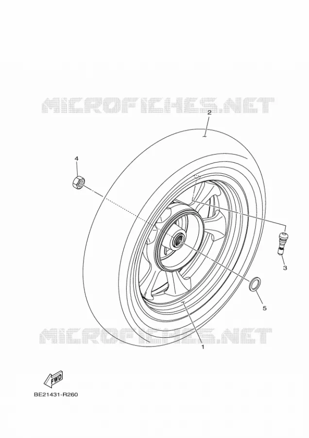ROUE ARRIERE Yamaha SCOOTER 125 2017 TRICITY  MWS125-C