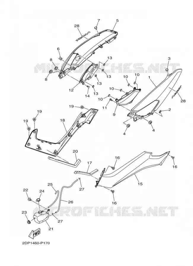 COUVERCLE LATERAL Yamaha SCOOTER 125 2017 NMAX  GPD125-A