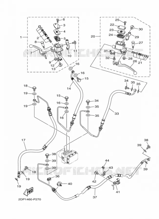 MAITRE CYLINDRE DE FREIN AVANT Yamaha SCOOTER 125 2017 NMAX  GPD125-A
