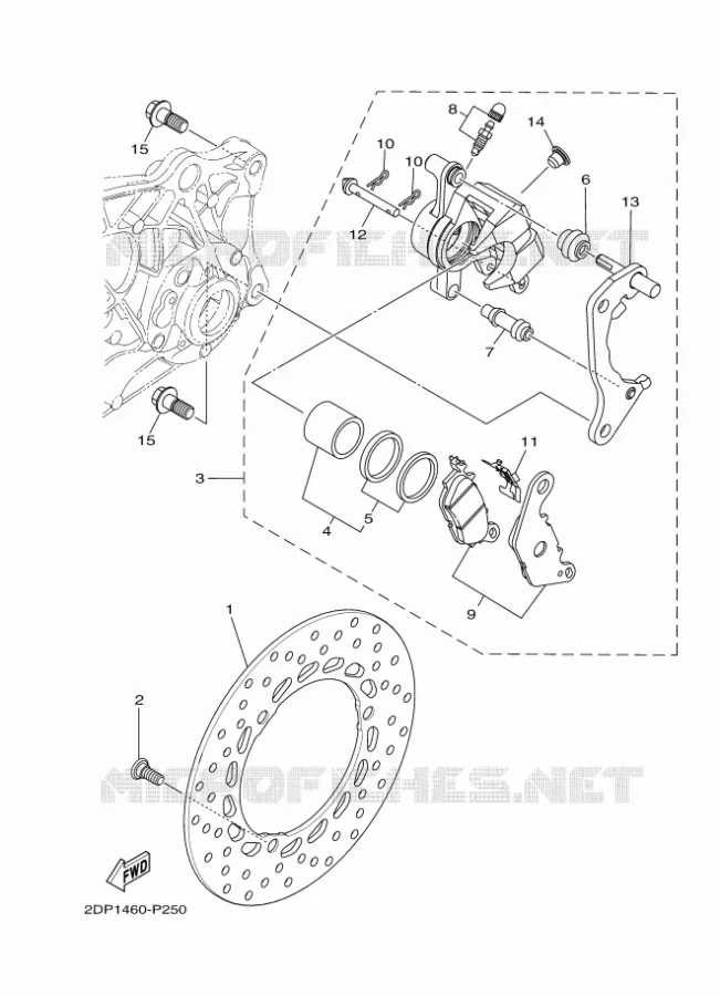 ETRIER DE FREIN ARRIERE Yamaha SCOOTER 125 2017 NMAX  GPD125-A