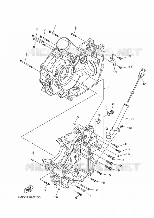 CARTER MOTEUR Yamaha SIDE BY SIDE 700 2017 WOLVERINE  YXE700E