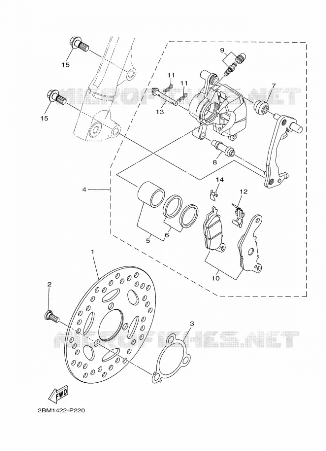 ETRIER DE FREIN AVANT Yamaha SCOOTER 125 2017 DELIGHT  LTS125-C