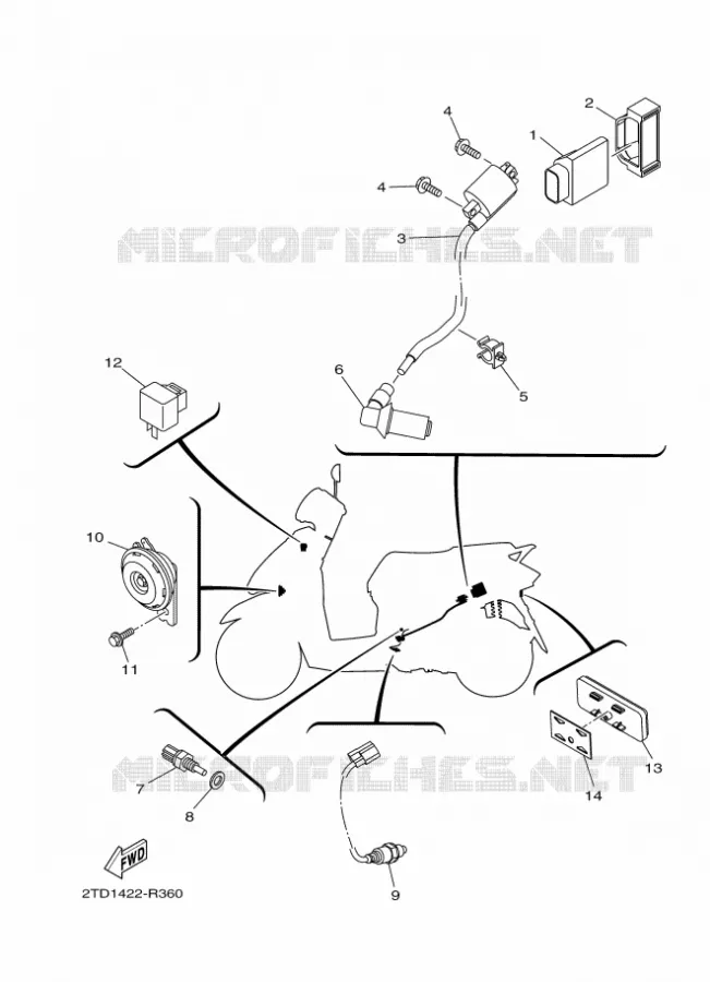 PARTIE ELECTRIQUE 2 Yamaha SCOOTER 125 2017 DELIGHT  LTS125-C