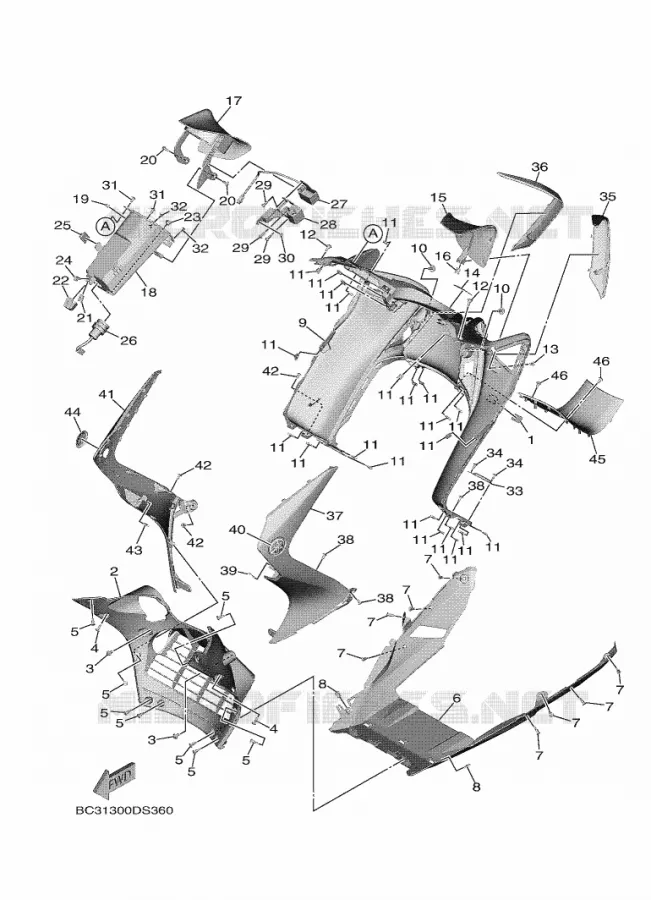 PROTEGE JAMBES Yamaha SCOOTER 530 2017 TMAX SX  XP530-A