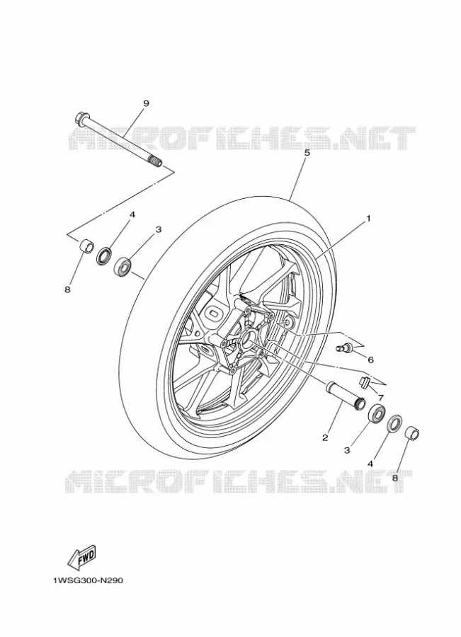 ROUE AVANT Yamaha MOTO 700 2016 MT  MT07A