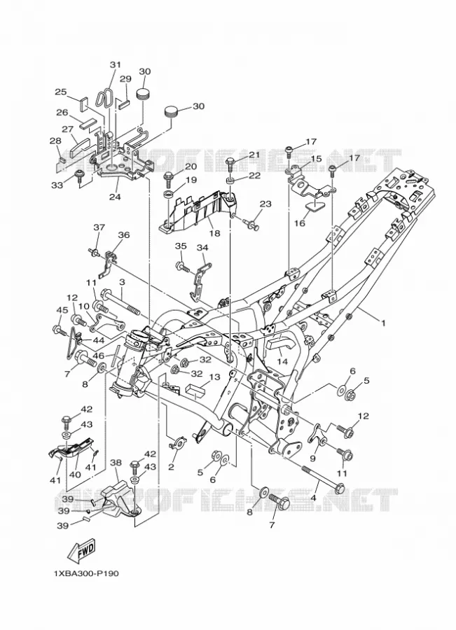 CADRE Yamaha MOTO 700 2016 MT  MT07A