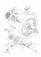 ROUE ARRIERE pour Yamaha YBR 125 de 2014
