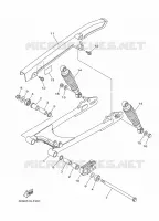 BRAS OSCILLANT / AMORTISSEUR pour Yamaha YBR 125 de 2014