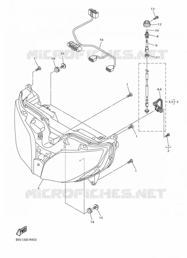 PHARE  Yamaha MOTO 1300 2016 FJR  FJR 1300-AE