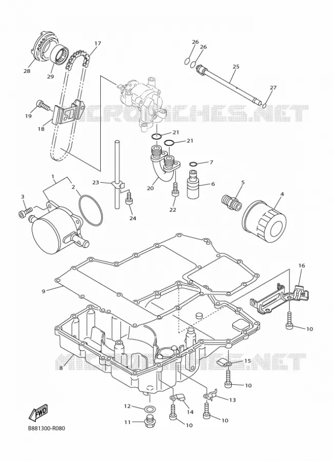 RADIATEUR D'HUILE / ECHANGEUR Yamaha MOTO 1300 2016 FJR  FJR 1300-AE