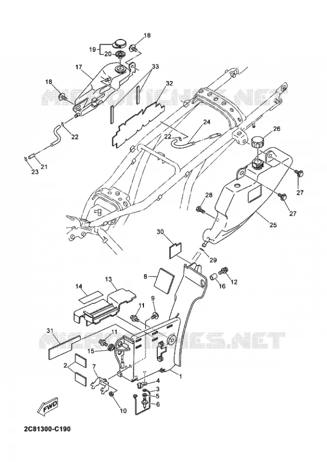 RESERVOIR D'HUILE Yamaha MOTO 125 2005 DTX  DT125X