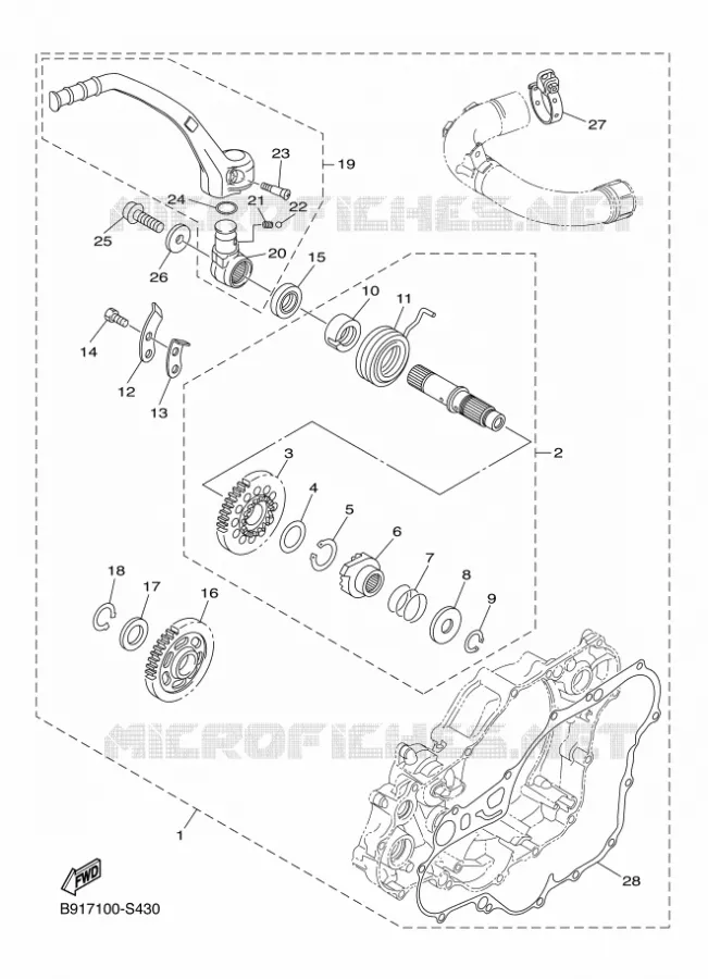 PIÈCES OPTIONNELLES - KICK Yamaha MOTO 450 2018 WRF  WR450F