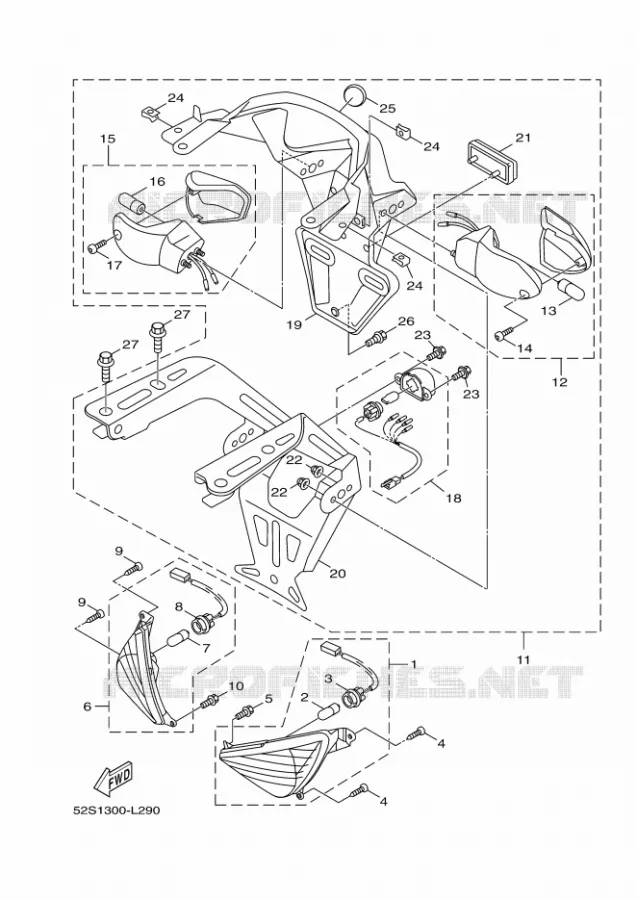 CLIGNOTANT Yamaha SCOOTER 125 2017 XENTER  HW125