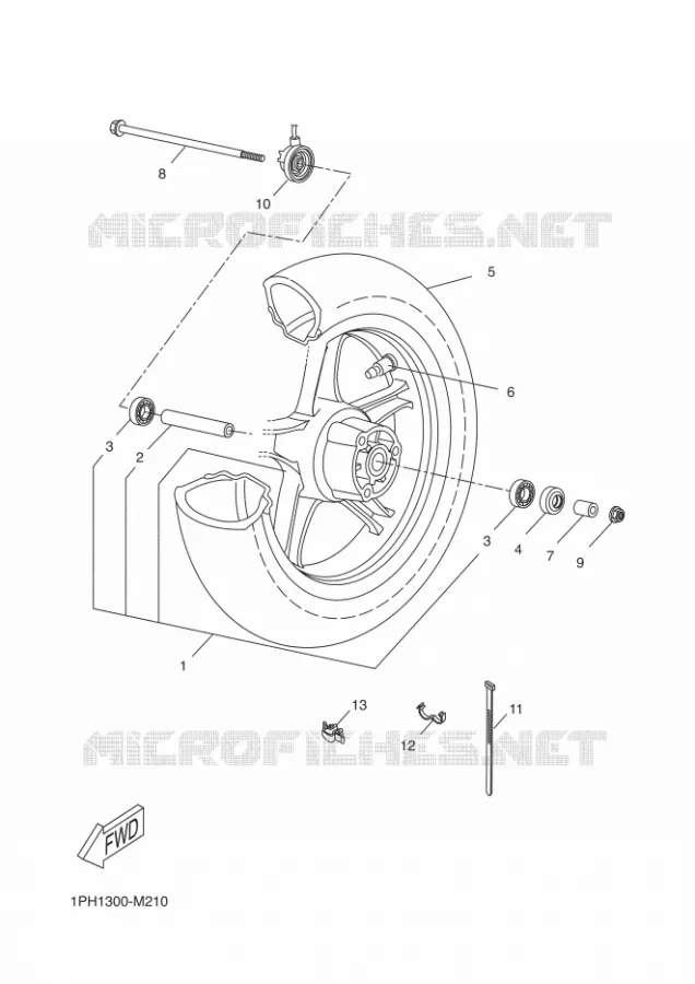 ROUE AVANT Yamaha SCOOTER 50 2016 AEROX 4  NS50F