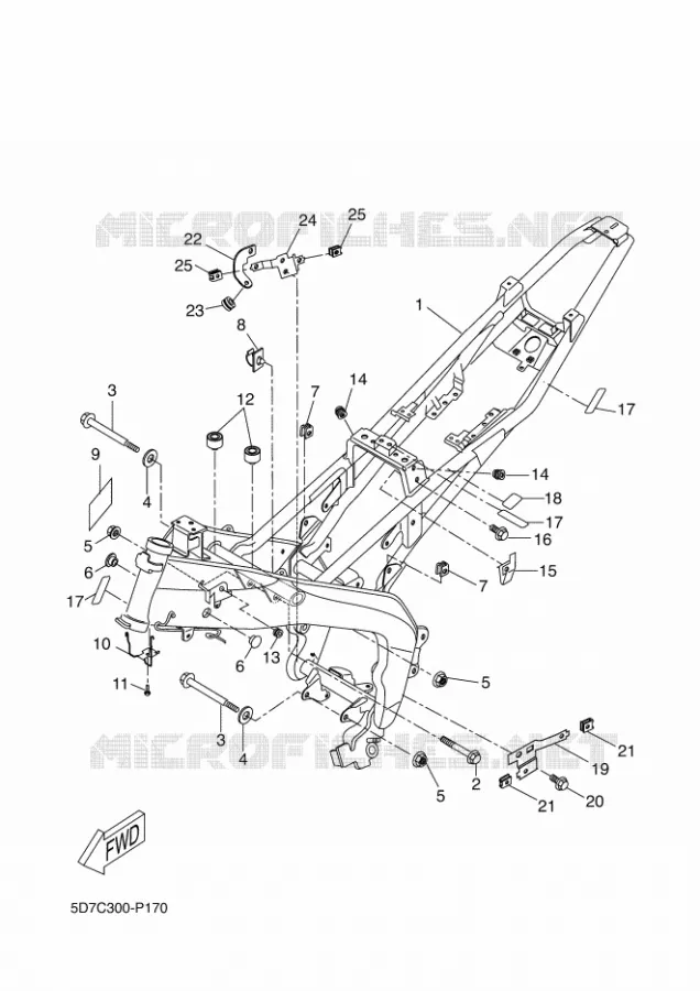 CADRE Yamaha MOTO 125 2015 MT  MT125